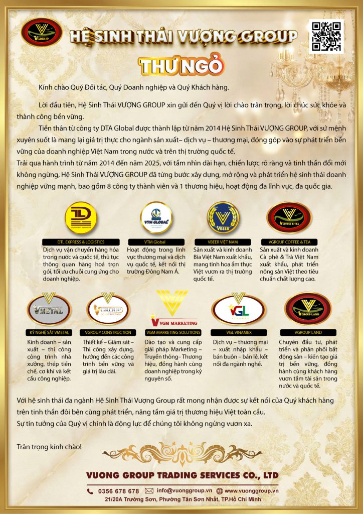 thư ngỏ Hệ Sinh Thái Vượng Group